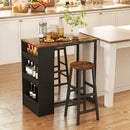 3 Pieces Bar Table Set with Storage by LJGDeals