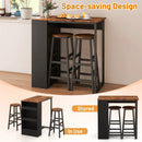 3 Pieces Bar Table Set with Storage by LJGDeals