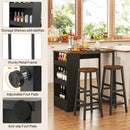 3 Pieces Bar Table Set with Storage by LJGDeals