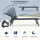 3 Pieces Patio Chaise Lounge Chair and Table Set for Poolside Yard by LJGDeals