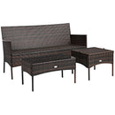 3 Pieces Patio Furniture Sectional Set with 5 Cozy by LJGDeals