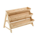 3 Tier Wooden Vertical Raised Garden Bed with Storage Shelf by LJGDeals