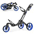 Folding Golf Push Cart with Scoreboard Adjustable Handle Swivel Wheel by LJGDeals