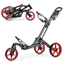 Folding Golf Push Cart with Scoreboard Adjustable Handle Swivel Wheel by LJGDeals