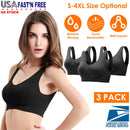 3 Pack Sport Bras For Women Seamless Wire-free Bra Light Support Tank Tops For Fitness Workout Sports Yoga Sleep Wearing