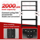 Household storage rack, adjustable display rack, basement balcony storage rack, carbon steel storage rack, 120cm * 40cm * 180cm, five floors (black)