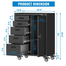 Metal Tool Garage Storage Cabinet with 5 Drawers and 1 Door by HouseOfZazla