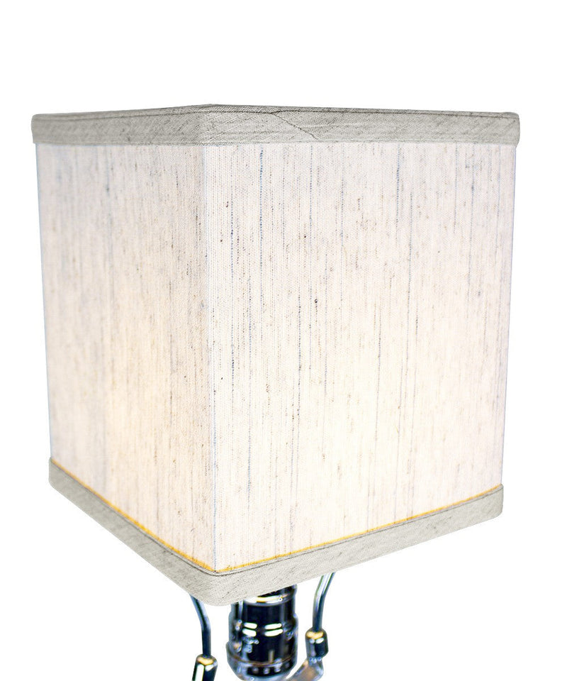 6"W x 7"H Rectangular Drum Lampshade Textured Oatmeal