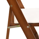 Solid Wood Upholstered Folding Chair Set, Dining Room (Set of 4)