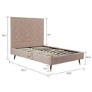 Crosby - Bed With Upholstered Headboard And Slats by HouseOfZazla