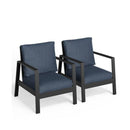 All-Weather Ergonomic Patio Armchairs With Thick Cushions (Set of 2) by HouseOfZazla