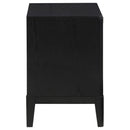 Mason - 2 Drawer Nightstand With Fluted Design - Black