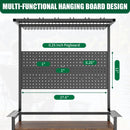 Fishing Rod Storage Rack With Pegboard, Rolling Tackle Organizer Cart - Black by HouseOfZazla