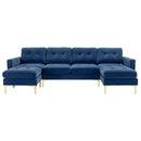 Modern L - Shape Convertible Sectional Sofa With Movable Ottoman by HouseOfZazla