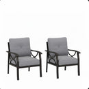 All-Weather Armchairs With Cushions, Modern Sculptural Design (Set of 2) by HouseOfZazla