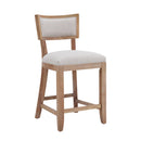 26.5" Upholstered Counter Stools Set of 2 with Comfy Back by HouseOfZazla