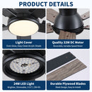 Low Profile Flush Mount Intergrated LED Ceiling Fan With Light And Reversible Quiet Motor by HouseOfZazla