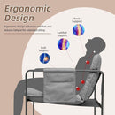 2 Sets 1 Case, Upholstered hanging armchair with arm pocket metal frame, crushed foamcushions and skin-friendly braid for living room and bedroom. Grey color