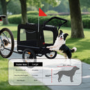 Extra Large 2-in-1 Bike Trailer & Push Cart for Pets