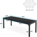 Rectangle Dining Table For 6 - 8 People by HouseOfZazla