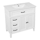Bathroom Vanity With Sink, 2 Doors 2 Drawers, Freestanding Design by HouseOfZazla