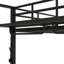 Bunk Bed With Storage Shelves, Clothes Hooks, LED Light by HouseOfZazla