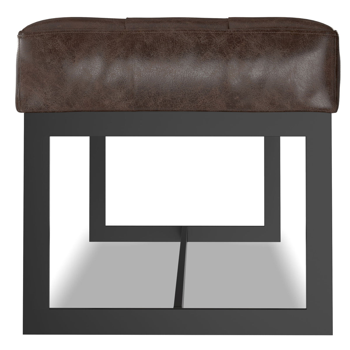 Penelope - Ottoman Bench With Genuine Leather Upholstery - Brown, photo 2 of 7