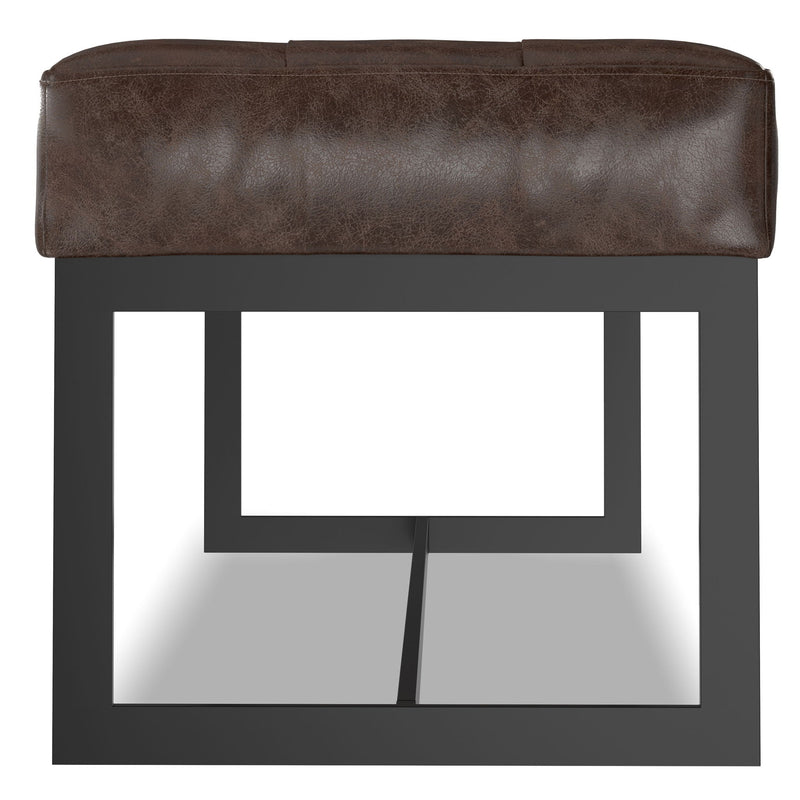 Penelope - Ottoman Bench With Genuine Leather Upholstery - Brown, photo 2 of 7