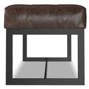 Penelope - Ottoman Bench With Genuine Leather Upholstery - Brown by HouseOfZazla