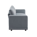 Modern Square Arm Sofa With Soft Fabric Upholstery, Deep Cushions by HouseOfZazla