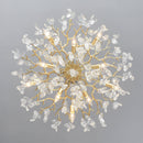 8-Light Crystal Gold Chandelier for Dining Room and Kitchen Island