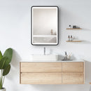 20x28 inch 3 colors with light Black framed Wall mount Medicine Cabinet with Mirror Anti-fog function