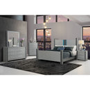 Lorenzo - Nightstand With Hidden Compartment And Handles - Silver by Unique Piece Furniture