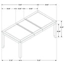 Centera - Rectangular Dining Table With Extension Leaf - Gray