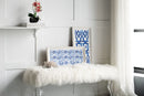 Hanging Sculptures, Modern Wall Art Decor (Set of 2) - White / Blue