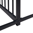 House Platform Beds, 2 Shared Beds, Metal Frame With Guardrails