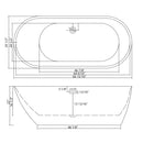 Glossy Freestanding Bathtub With Pop Up Drain by HouseOfZazla