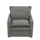 Modern Single Seat Accent Chair With Side Storage Pockets by HouseOfZazla
