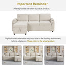 Convertible L Shaped Sofa Couch With Storage, Cup Holders, USB Ports by HouseOfZazla