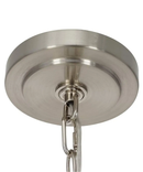 14"W Light Pendant Brushed Nickel Finish with Oatmeal Linen Shade by LampsUSA