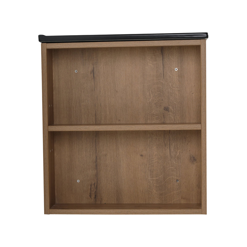 30 Inch Bathroom Vanity With Black Ceramic Basin and Adjust Open Shelf (KD-PACKING)