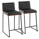 Mason Mara - Contemporary Fixed Height Quality Counter Stool (Set of 2) by HouseOfZazla