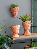 D7X11" Visage Head Bust Planter - Brown by HouseOfZazla