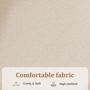 Beige Cotton-Linen Fabric Upholstered Dining Chair