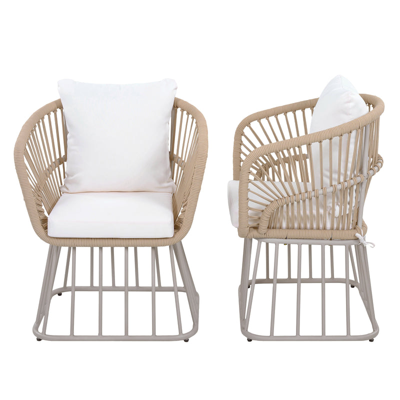 Outdoor Dining Chair MP1 - Teak Finish Wicker & Steel Frame, photo 4 of 10
