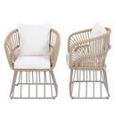 Outdoor Dining Chair MP1 - Teak Finish Wicker & Steel Frame by HouseOfZazla