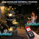 Outdoor Waterfall Fountain with Lights