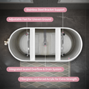 55" Acrylic Freestanding Bathtub