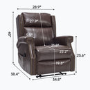 Manual Recliner Chair With Heavy Duty Motion Mechanism, 8 Vibrating Nodes And 3 Massage Modes For Living Room by HouseOfZazla