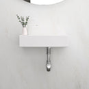 Modern Ceramic Rectangle Wall Mount Bathroom Sink With Single Faucet Hole by HouseOfZazla